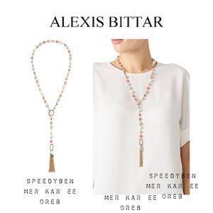 ALEXIS BITTAR Beaded Lariat Tassel Necklace